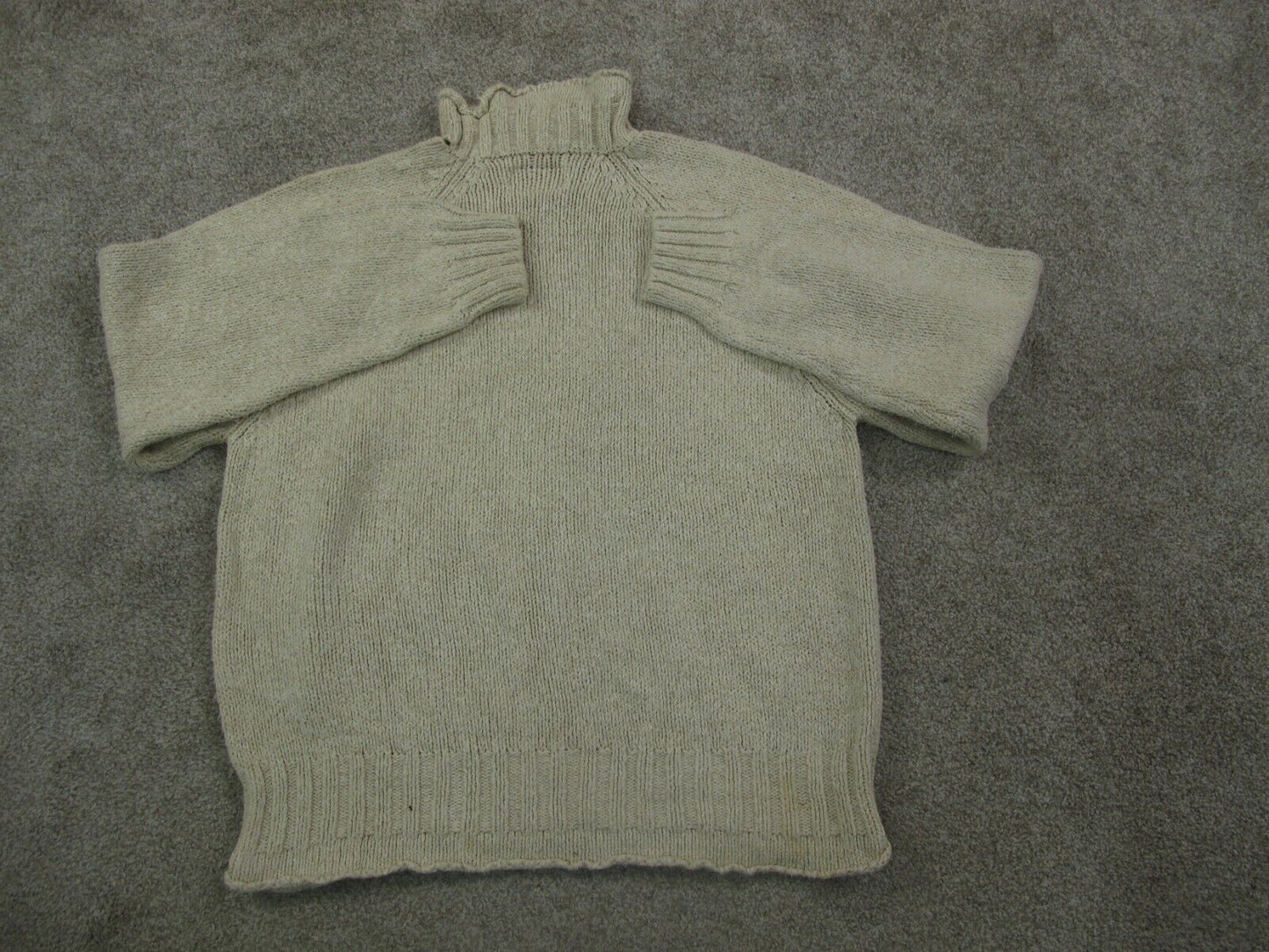Armani Exchange Women Sweater Pullover High Neck Long Sleeves Ivory Size X Small
