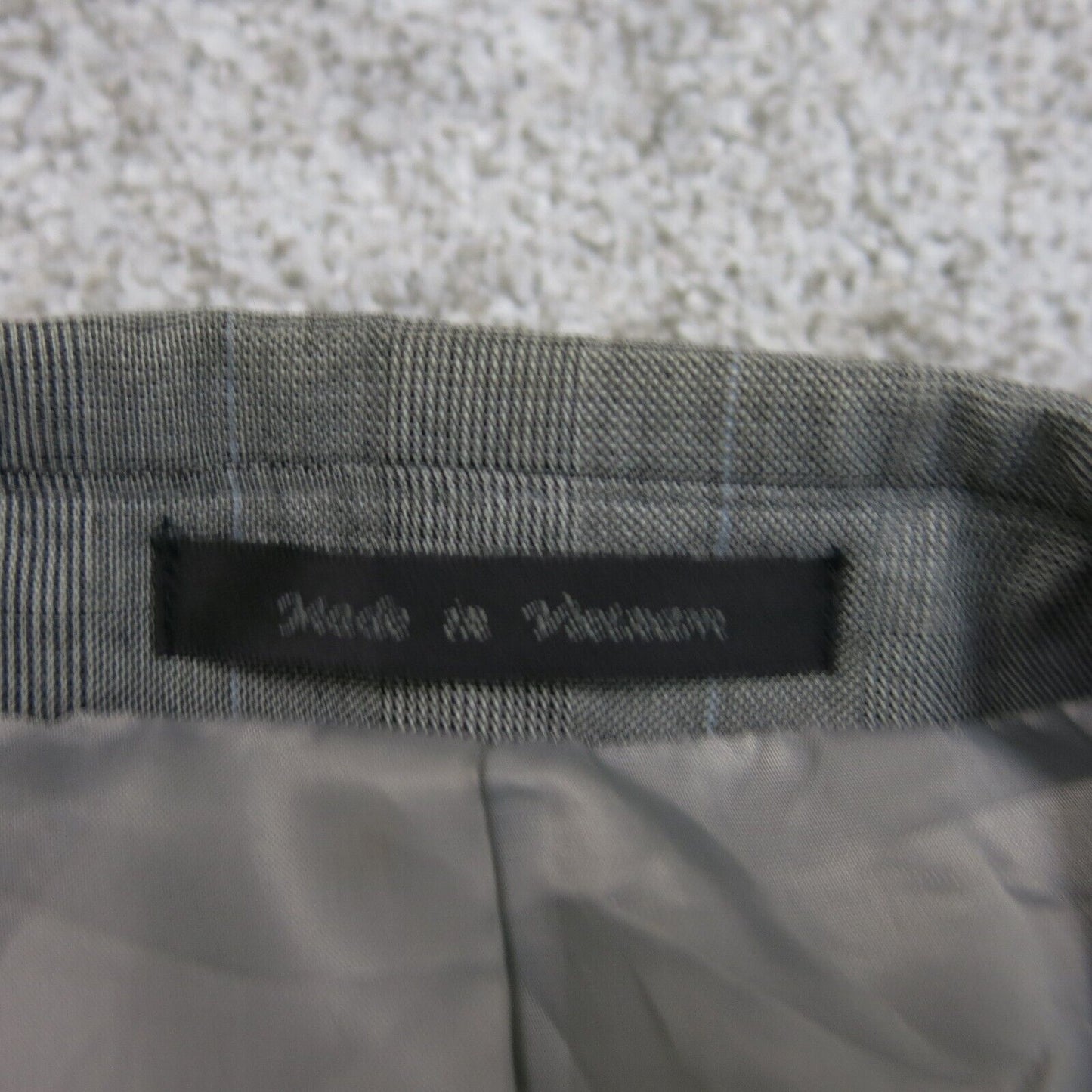 Chaps Mens Blazer Coat Single Breasted Long Sleeves Pockets Gray Black M 38-40