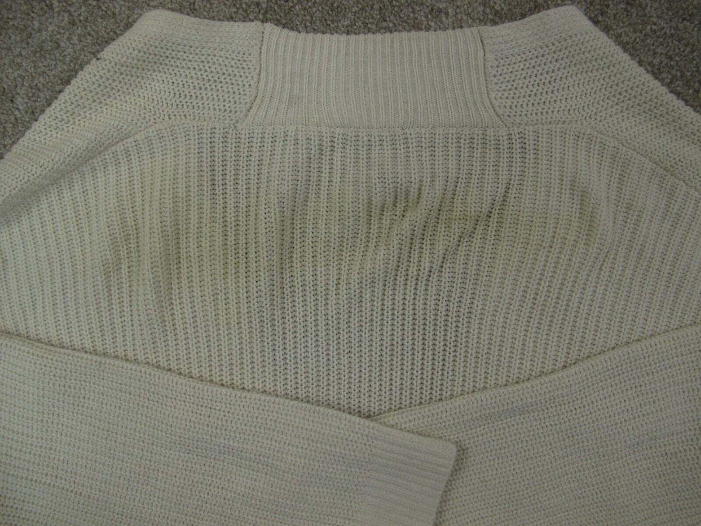 Express Womens Cardigan Sweater Knitted Long Sleeves Pockets Clay Gray SZ Medium