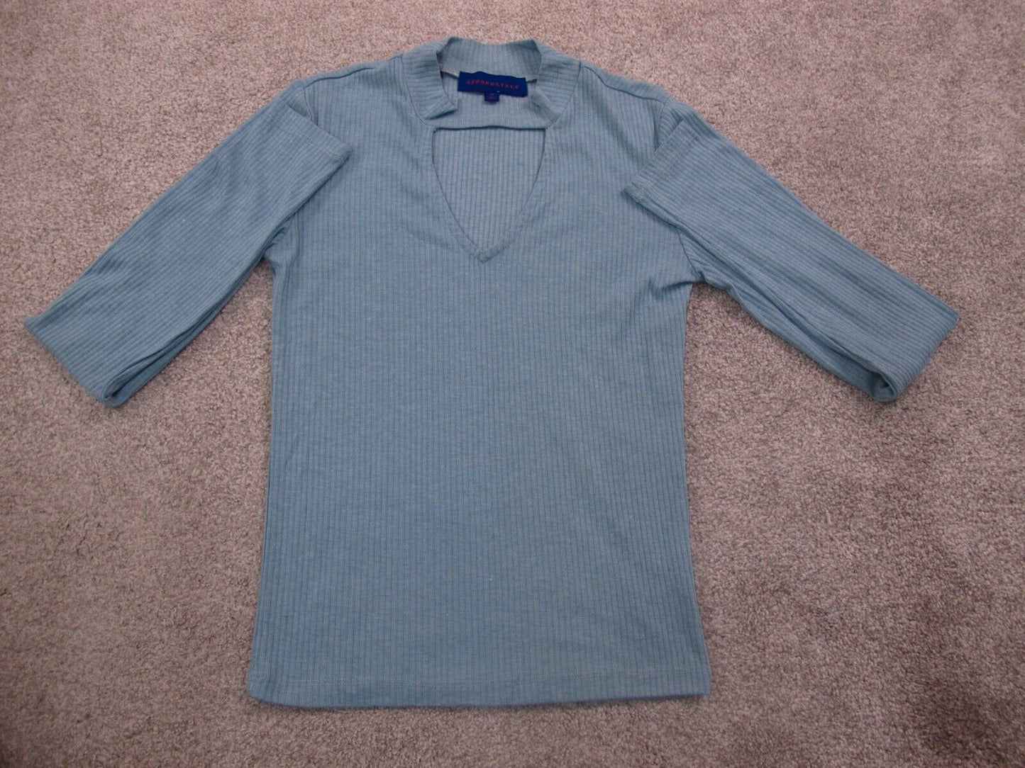Aeropostale Womens Knitted Sweater Long Sleeve Round Neck Blue Size Medium