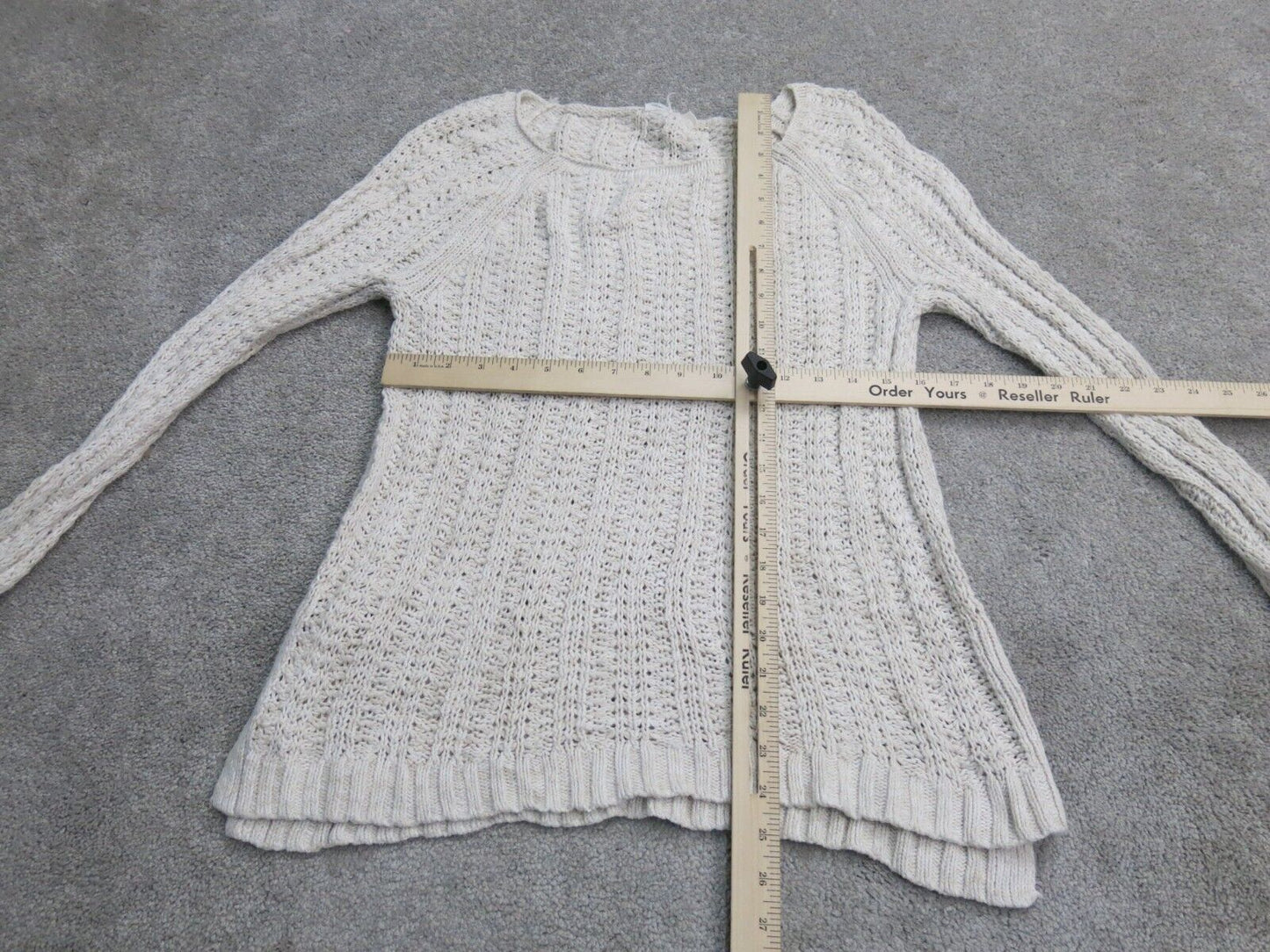 Gap Womens Pullover Sweater Knitted Round Neck Long Sleeve Ivory Size XS