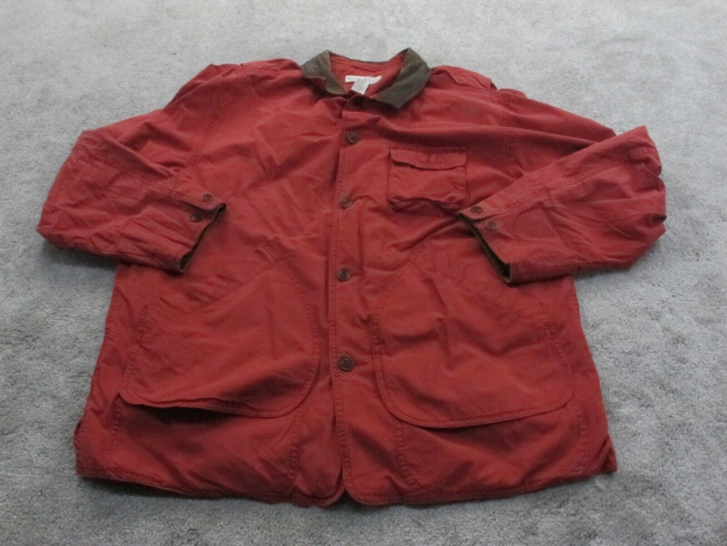 Banana Republic Womens Bomber Jacket Front Button Long Sleeve Pockets Red Size M