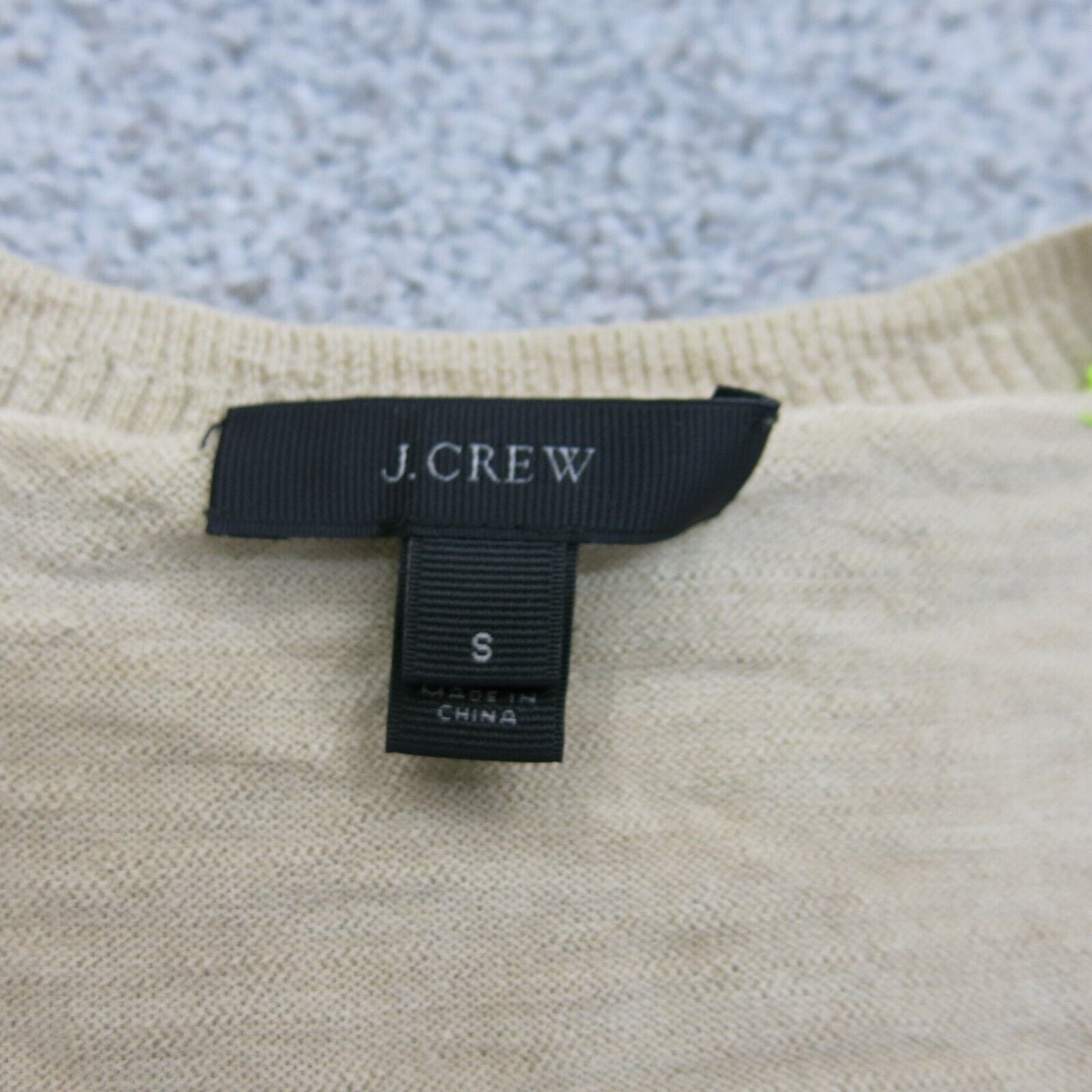 J. Crew Womens Pullover Sweater Round Neck Long Sleeves Tan Size Small