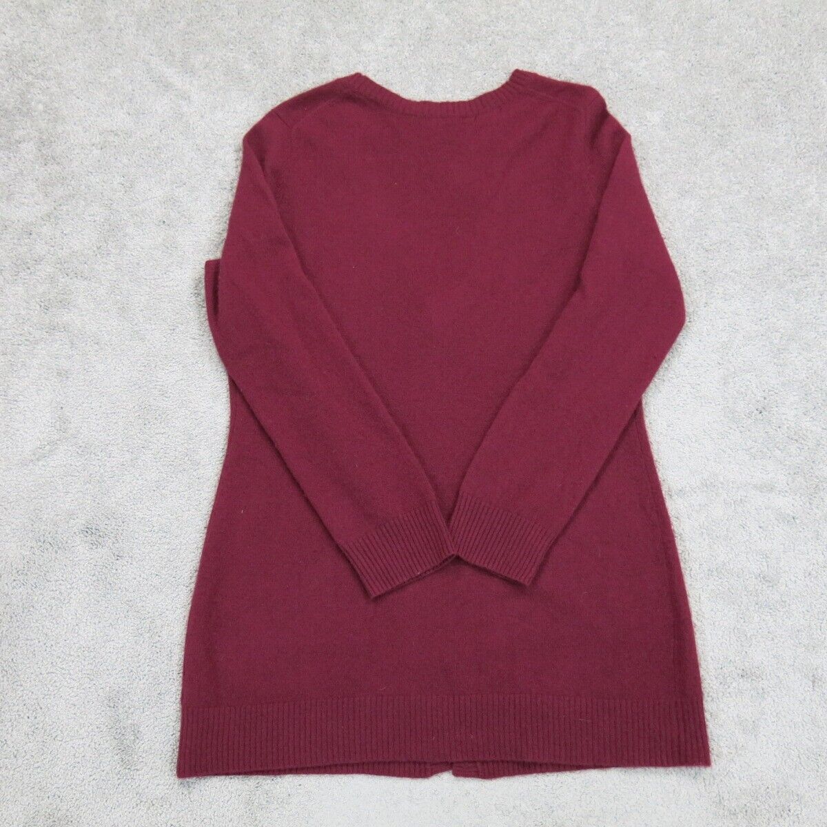 Isaac Mizrahi Women Cardigan Sweater Knitted Long Sleeve Pocket Marron SZ Medium