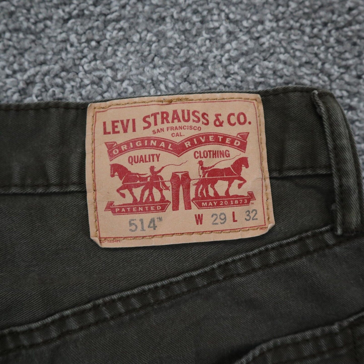 Levis 514 Mens Jeans Straight Leg Mid Rise Denim 100% Cotton Brown Size W29XL32