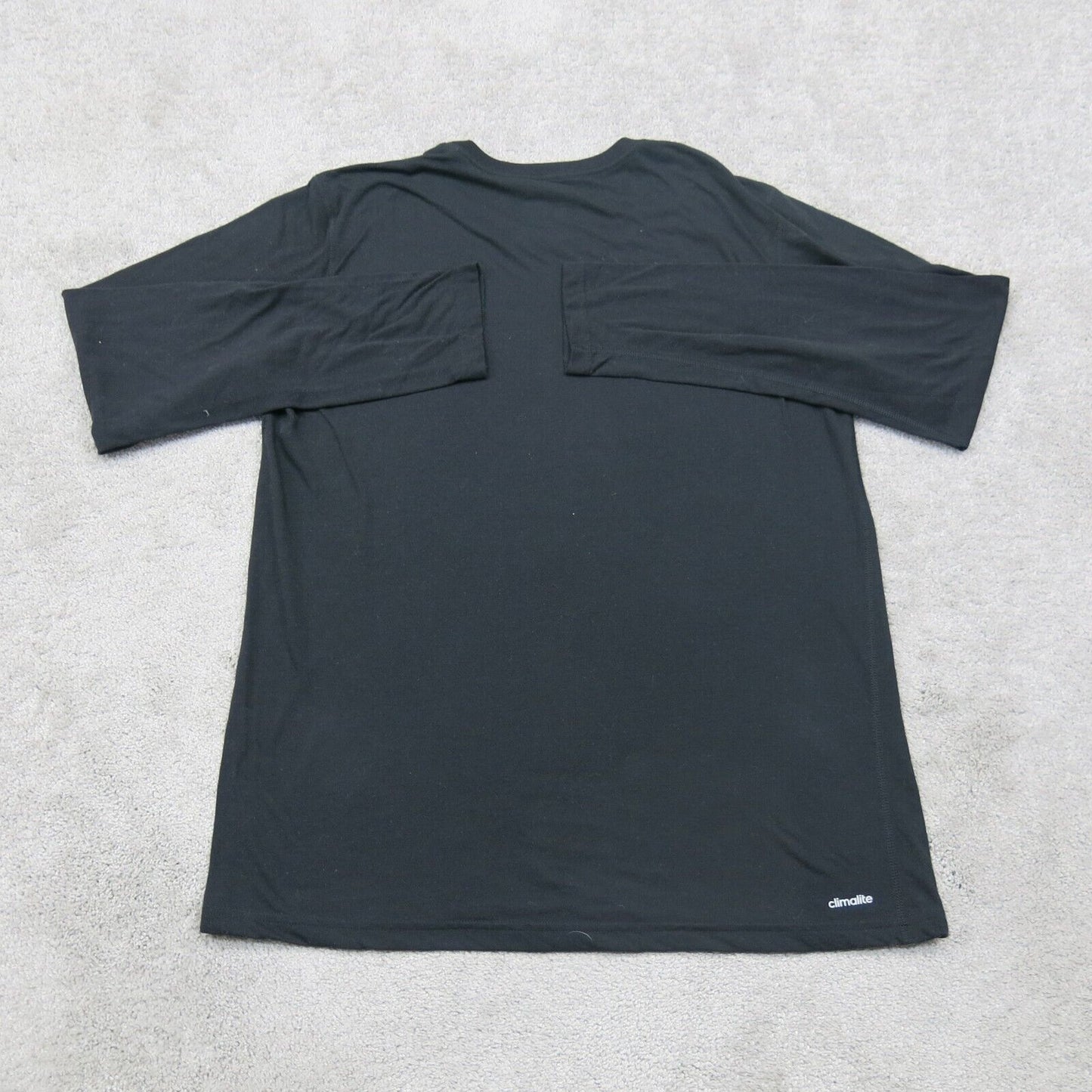 Adidas Mens Crew Neck T Shirt Ultimate Tee Long Sleeves Graphic Tee Black Size L