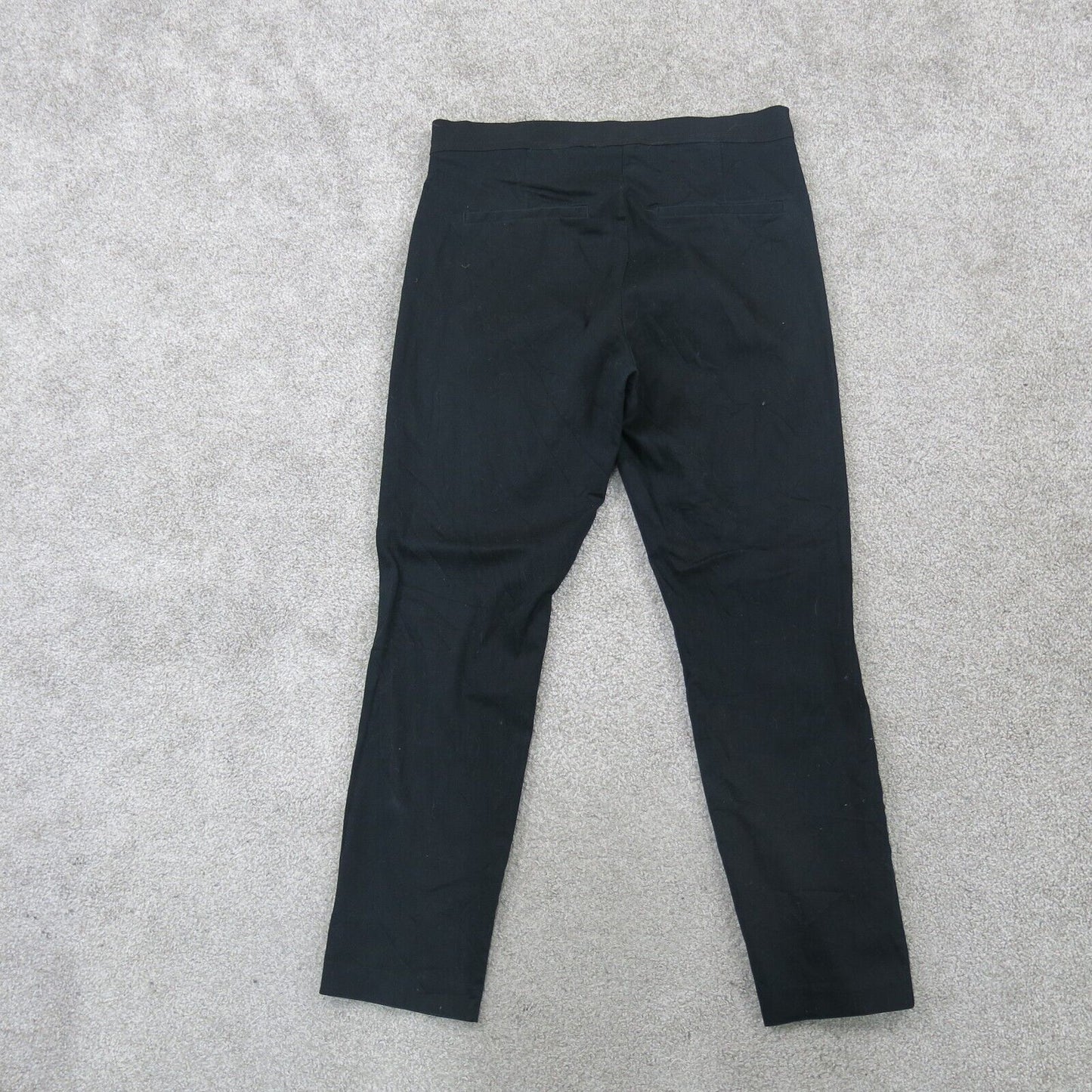 H&M Womens Pants Ankle Skinny Leg Mid Rise Flat Front Pull On Black Size 10