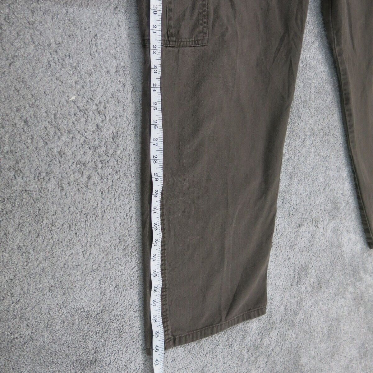 Wrangler Mens Pant High Rise 100% Cotton Cargo Pant Pocket Brown Size W40XL30