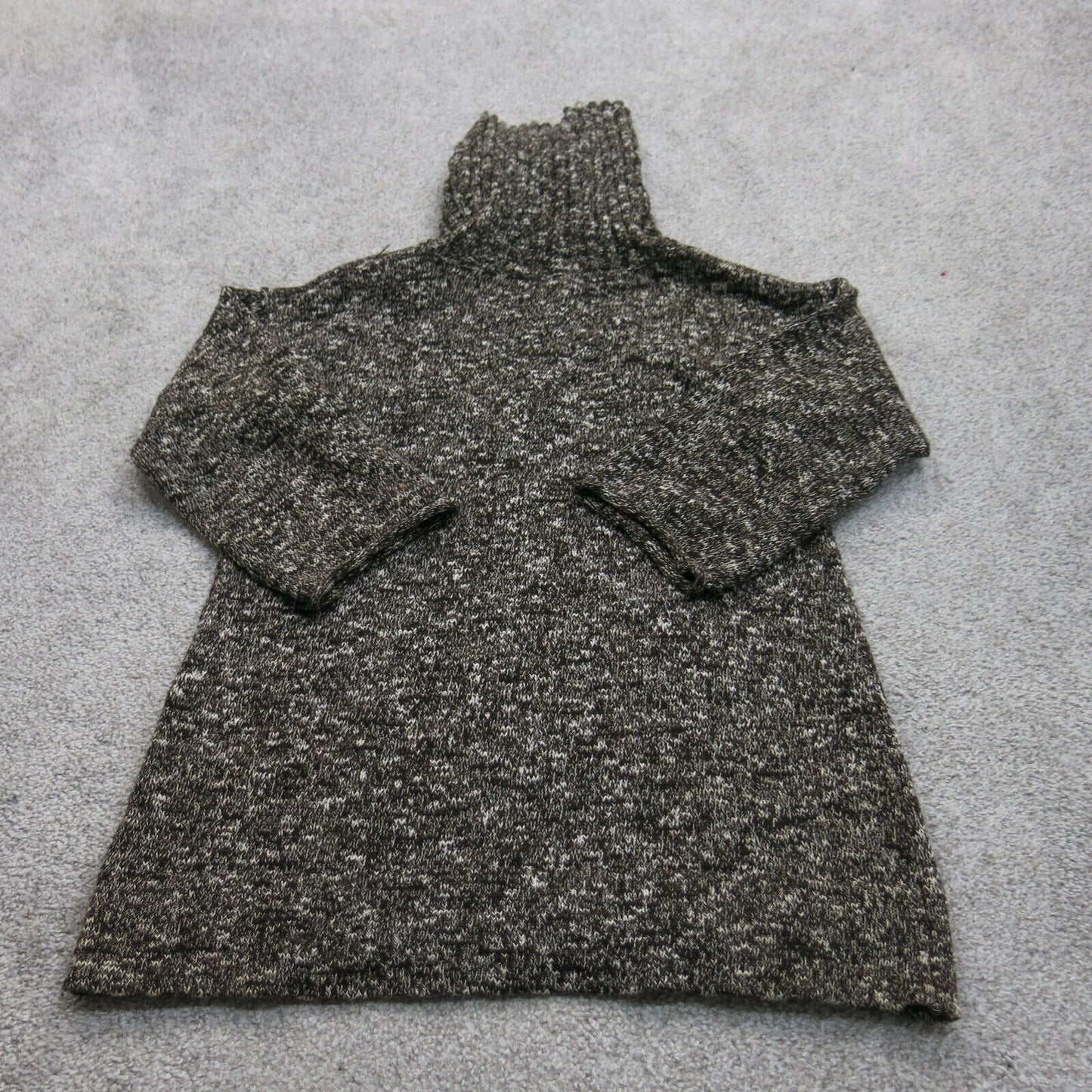 J.Crew Womens Pullover Sweater  Knitted Turtleneck White Black Size Small