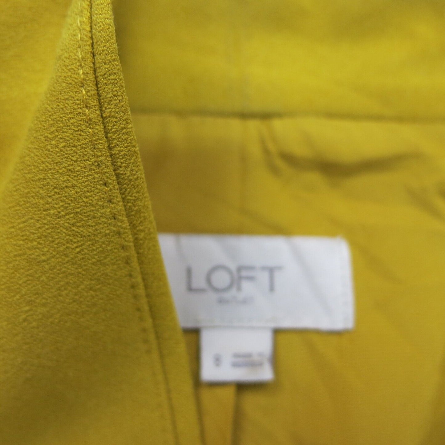 Loft ANN Taylor Womens Asymmetrical Blazer Coat Long Sleeves Dark Mustard Small