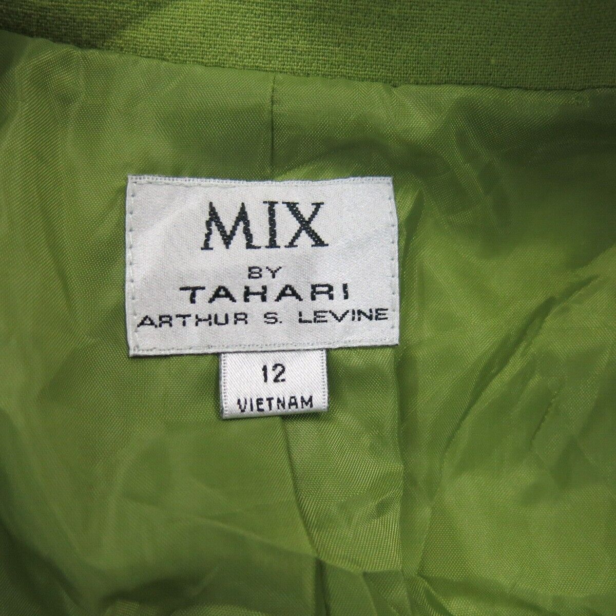 Tahari Womens Blazer Coat Single Breasted 3/4 Sleeve Pockets Green Size 12