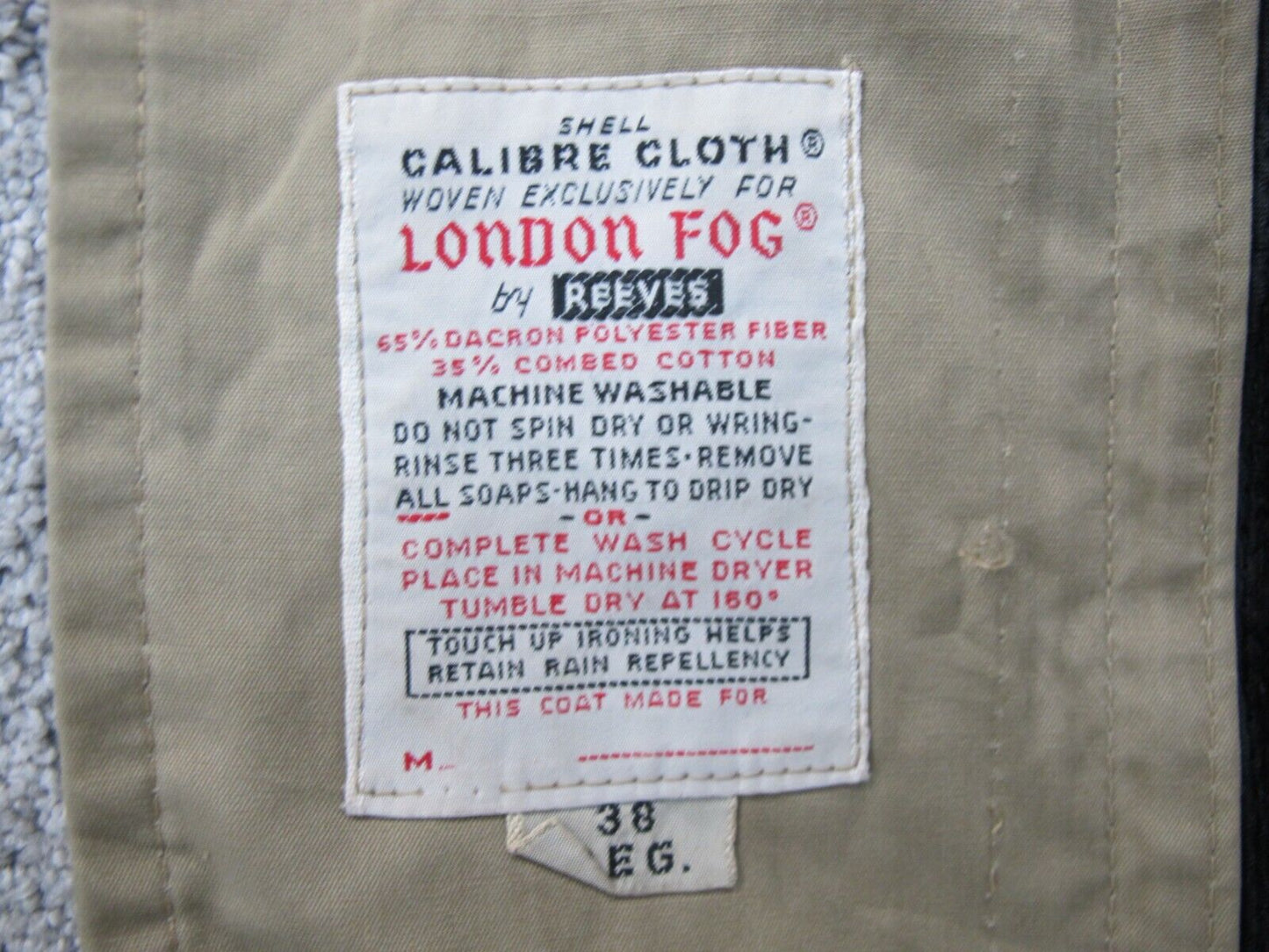 London Fog Mens Sherpa Coat Long Sleeves Pockets Solid Beige Size 38 Reg