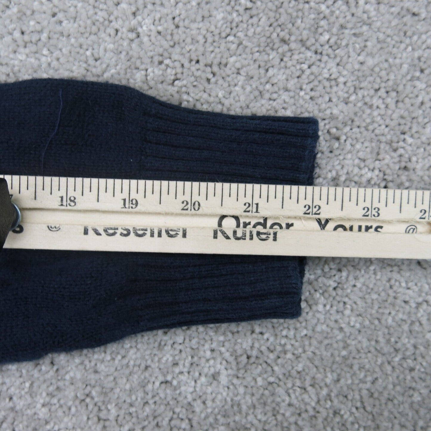 Dockers Men Pullover Argyle Sweater Long Sleeves Knitted Navy Blue Size Large