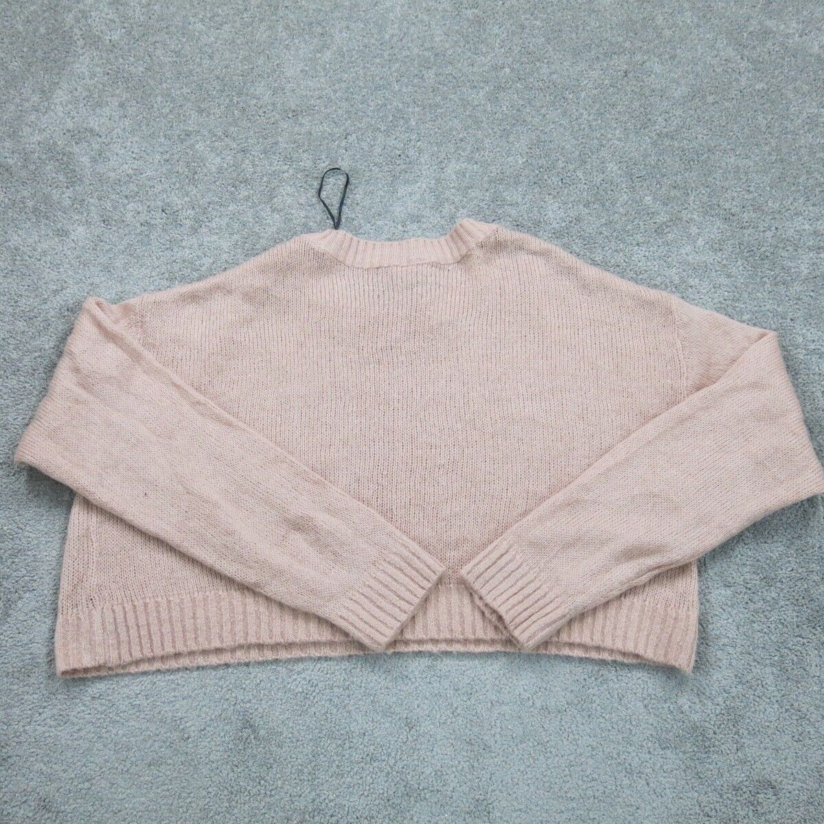 H&M Womens Pullover Crew Neck Sweater Top Long Sleeves Peach Size Large