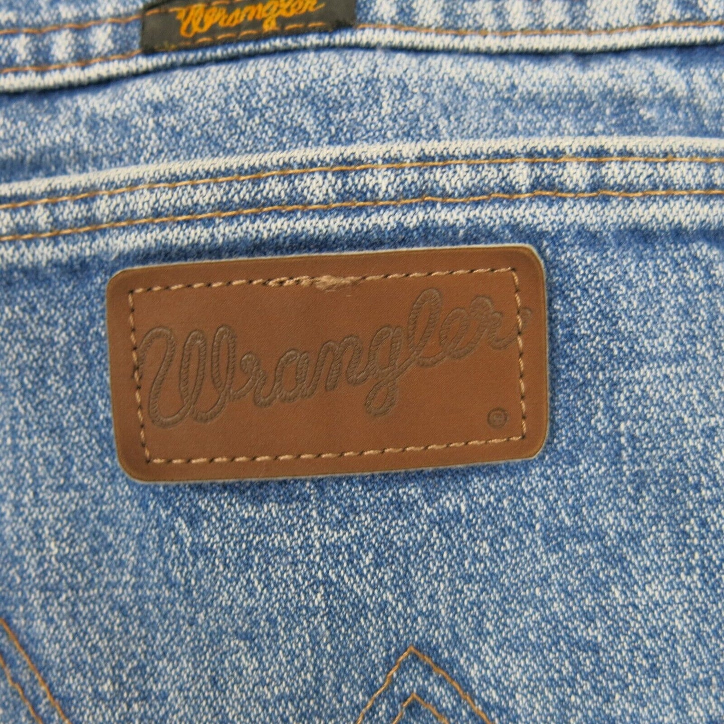 Wrangler 47MWZ Men Jeans Straight Leg Mid Rise 100% Cotton Blue Size W32XL30