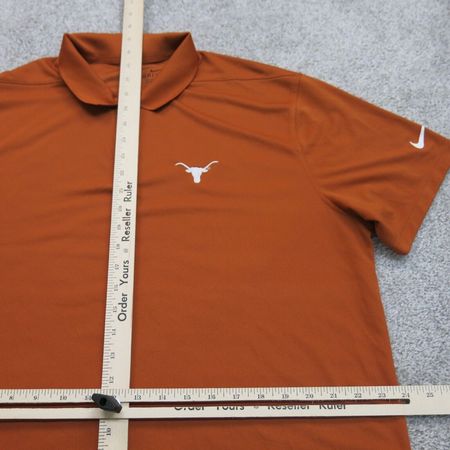 Nike Mens Dri Fit Pullover Polo T Shirt Short Sleeve Orange Size XL