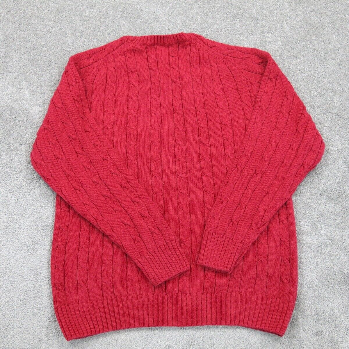 Alexzander Julian Mens Pullover Crew Neck Sweater Long Sleeve Red Size Large