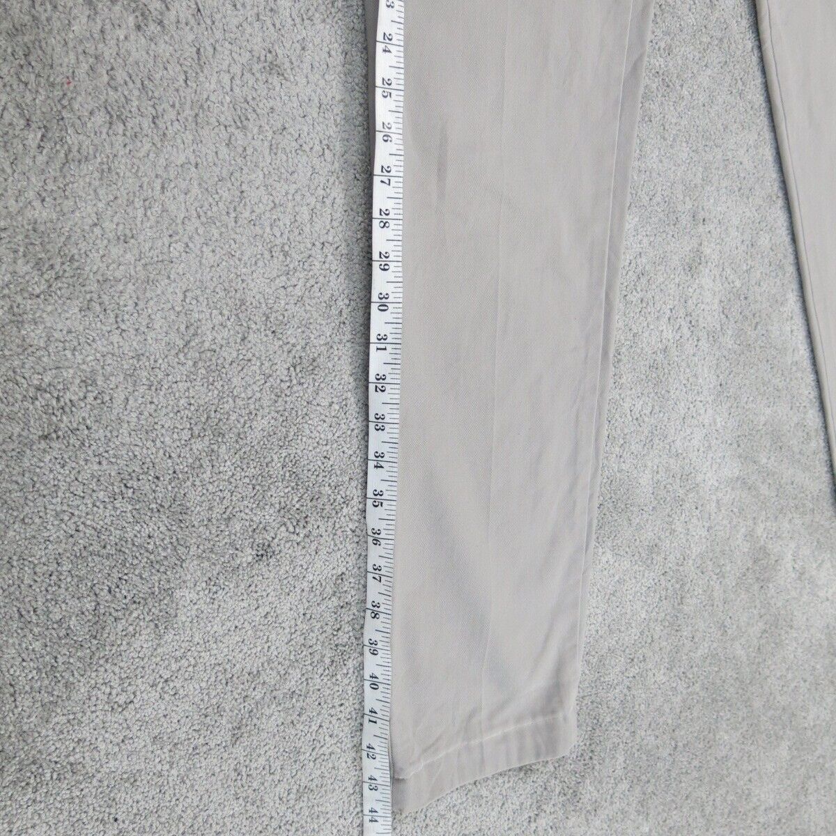 Lands End Mens Pant Tailored Fit Chino Pant Mid Rise Gray Size 32