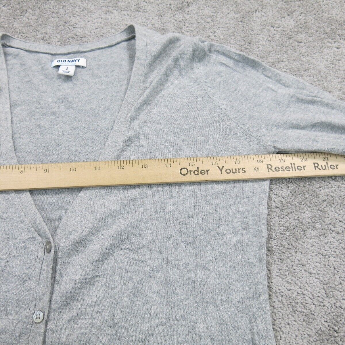 Old Navy Women Sweater Cardigan Front Button Long Sleeves Light Gray Size Small