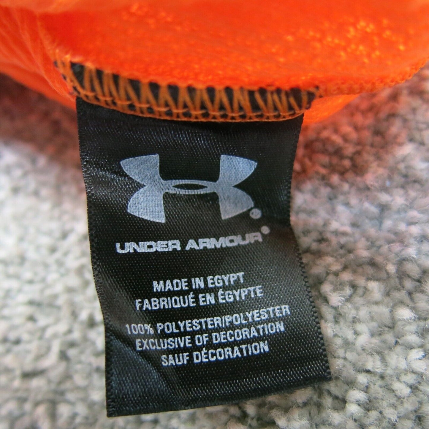 Under Armour Tee Youth Orange YXL Long Sleeve Crew Neck Logo Loose allseasongear