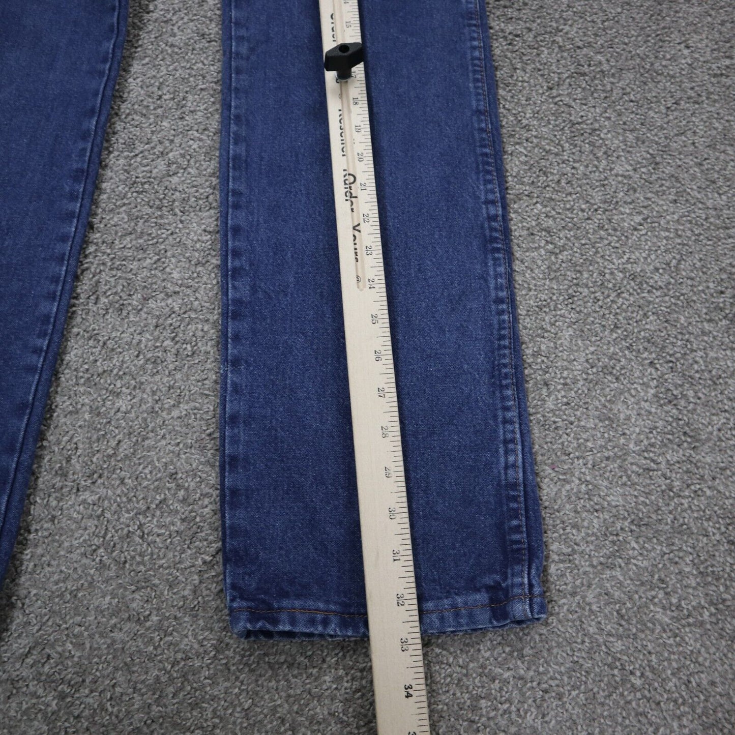 Wrangler Mens Jeans Straight Leg Denim 100 Cotton Mid Rise Blue Size W31XL30