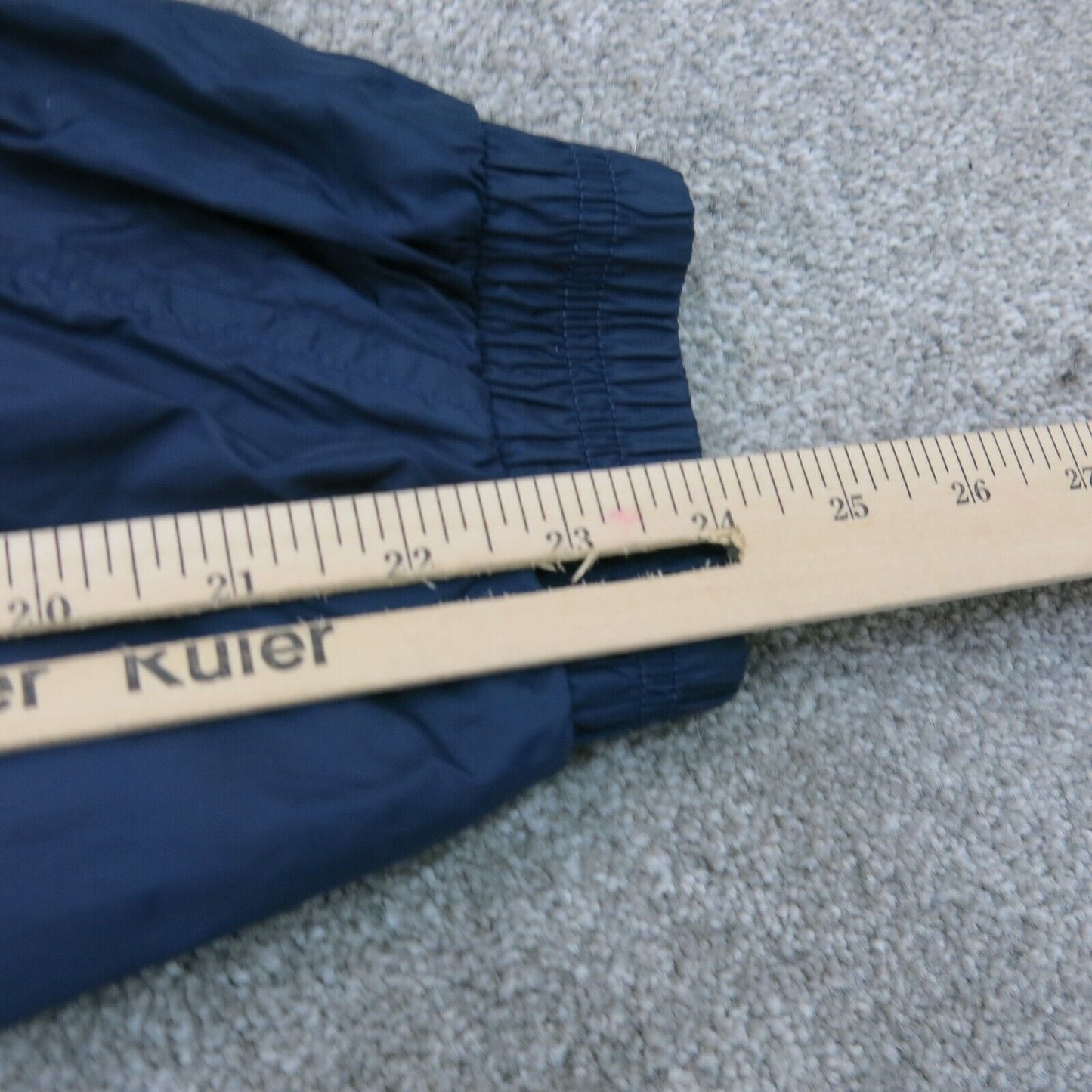 Adidas Mens 14 Zip Bomber Jacket Long Sleeve Logo Pockets Blue Size Large