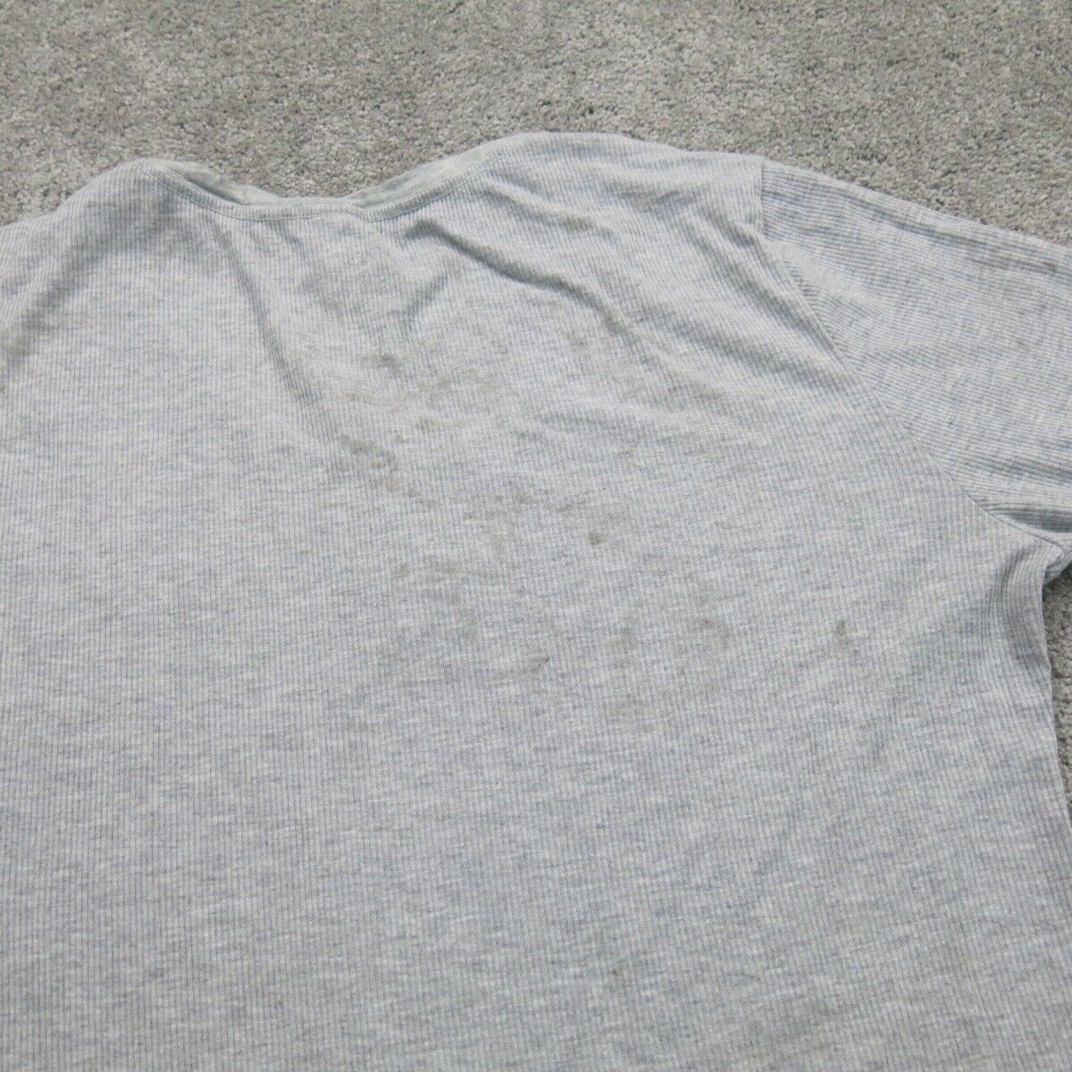 Calvin Klein Womens Henley Sweater Long Sleeves Round Neck Light Gray SZ X Large