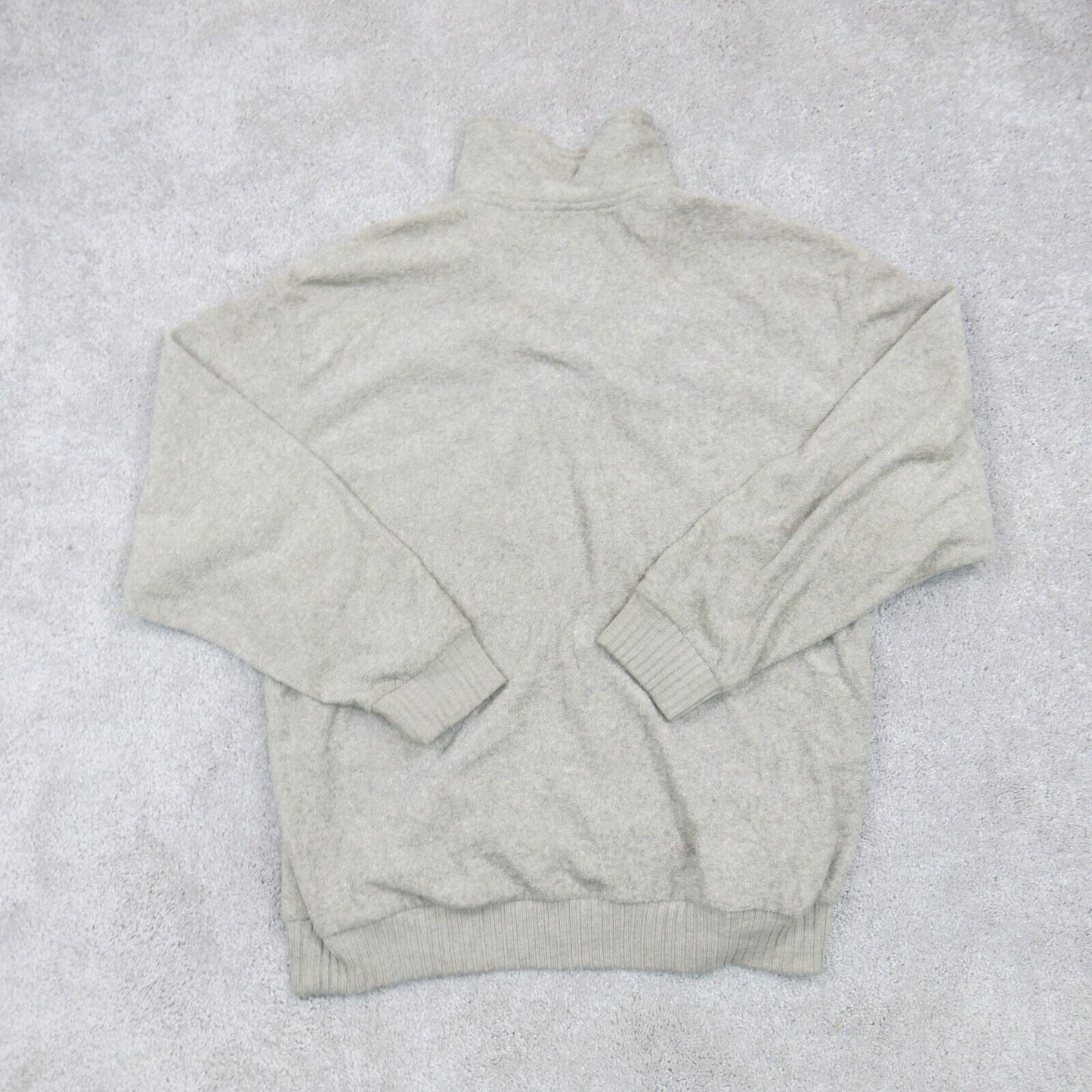 ST Johns Bay Women Pullover Sweater Quarter Zip Mock Neck Long Sleeve Gray Large