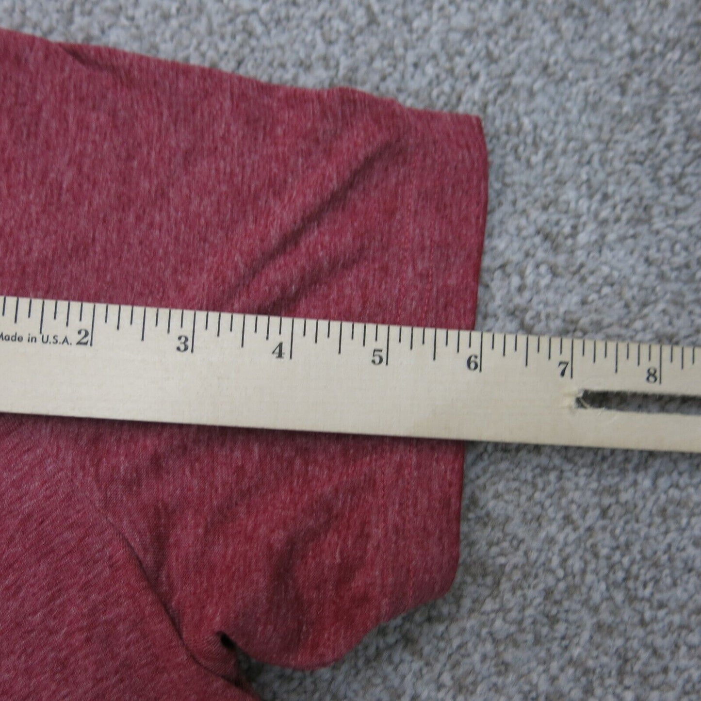 Lucky Brand Mens V Neck T Shirt Short Sleeves Logo Heather Red Size Medium