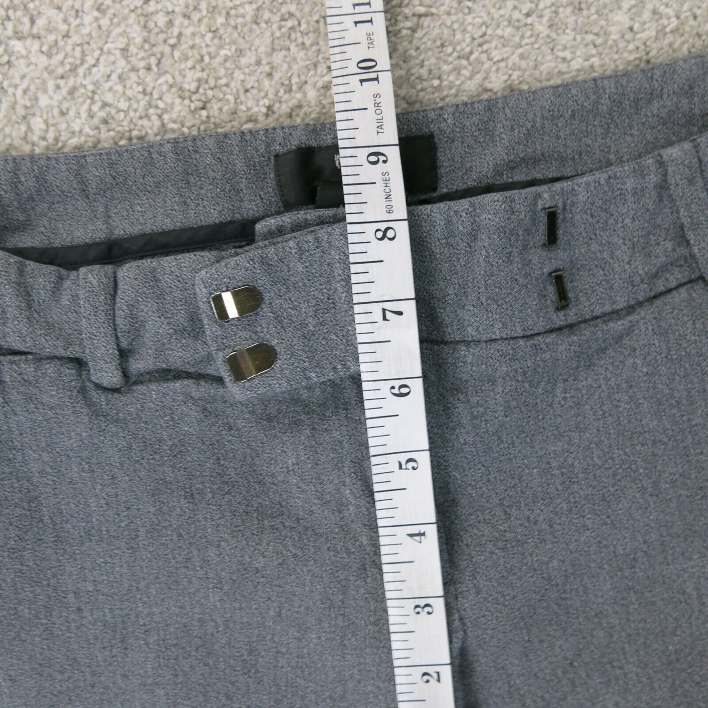 Mossimo Womens Pant Cropped Stretch Low Rise Flat Front Pockets Gray Size 10