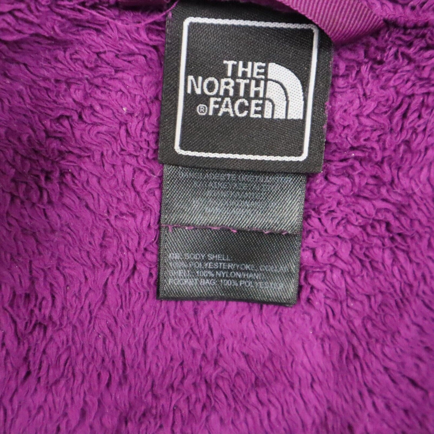 The North Face Youth Girls Denali Fleece Jacket Full Zip Purple Black Size Large