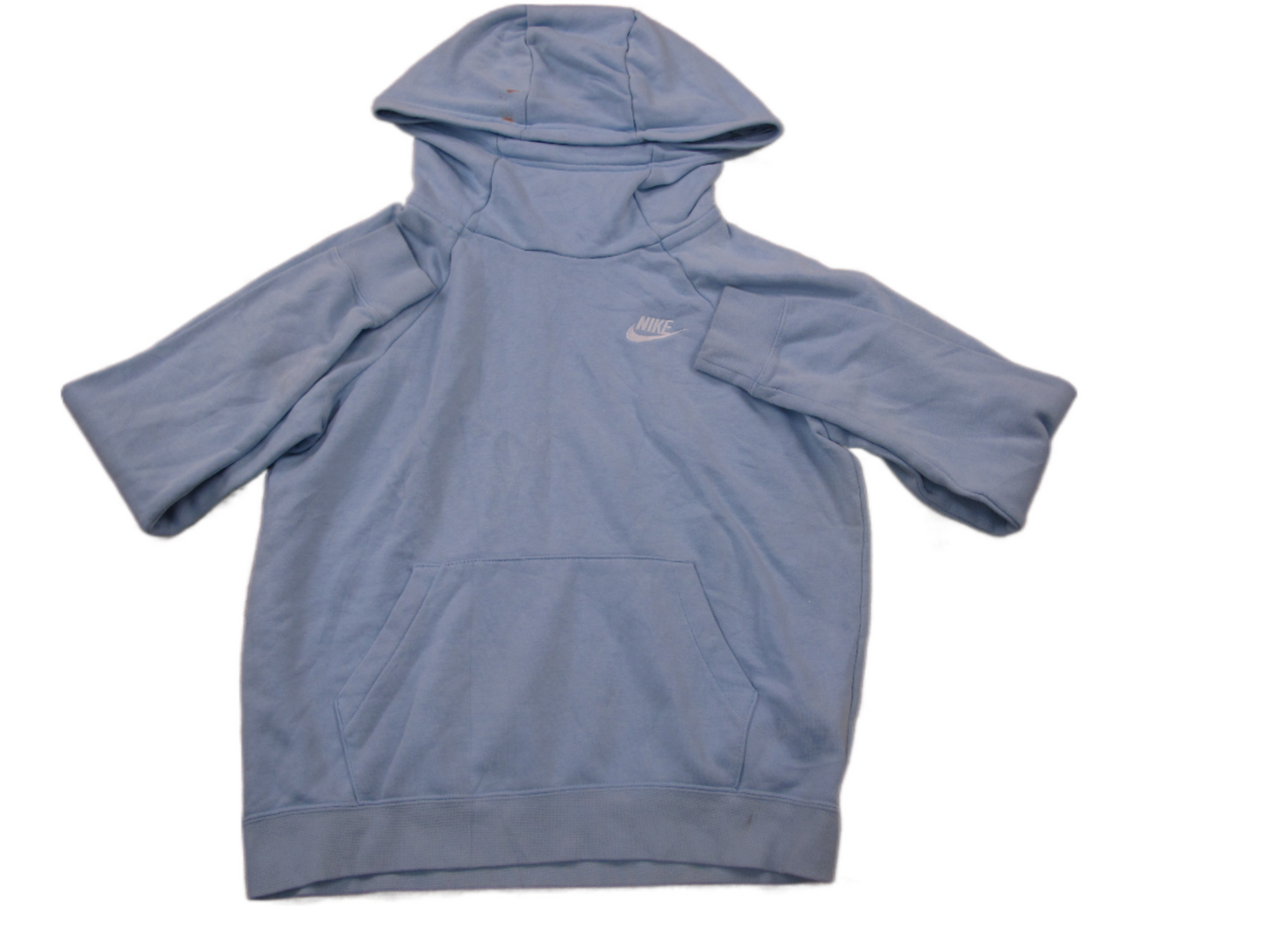 Nike Womens Hoodie Long Sleeves Kangaroo Pockets Logo Blue Size Small