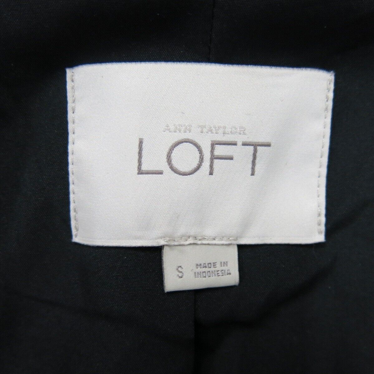 ANN Taylor Loft Women Coat Jacket Full Zip Long Sleeves Pockets Heather Black S