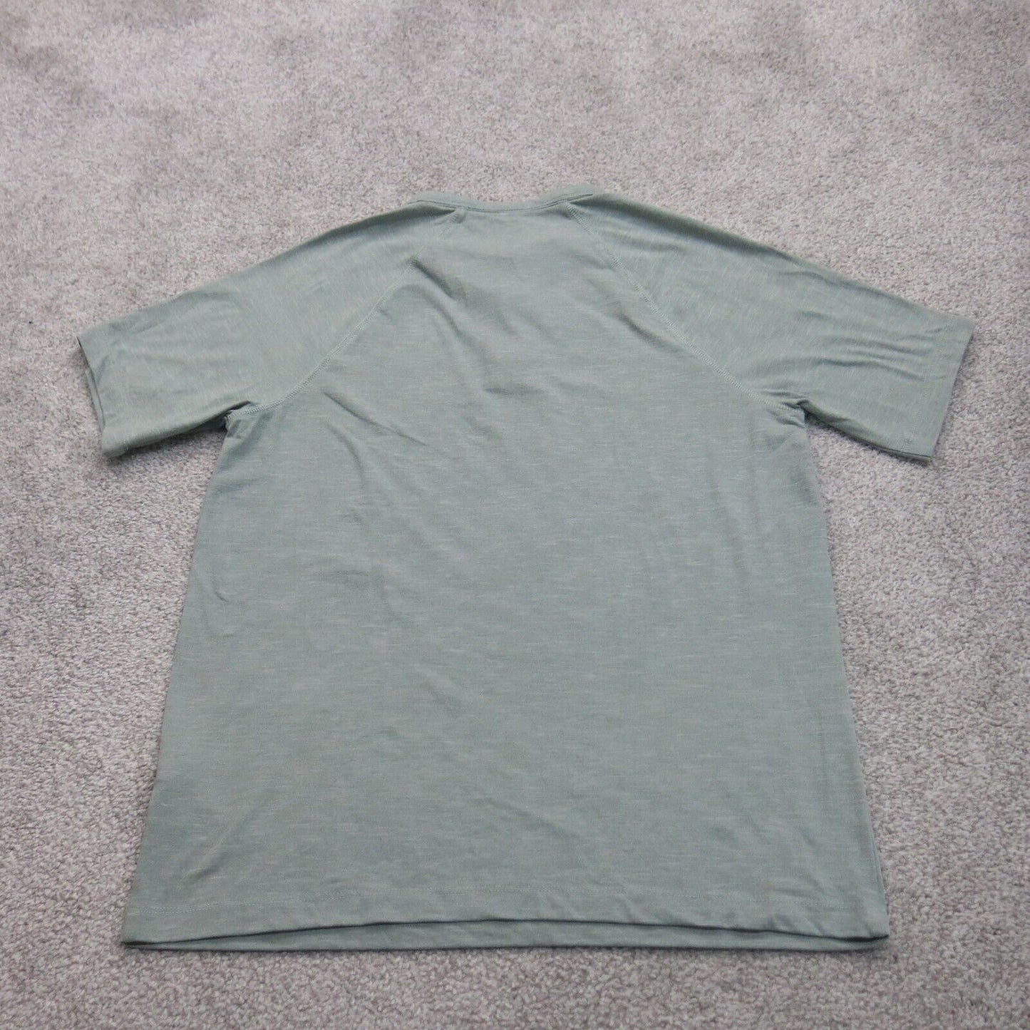 J. Crew Mens Performance T Shirt Short Sleeves Henley Neck Clay Gray Size Small
