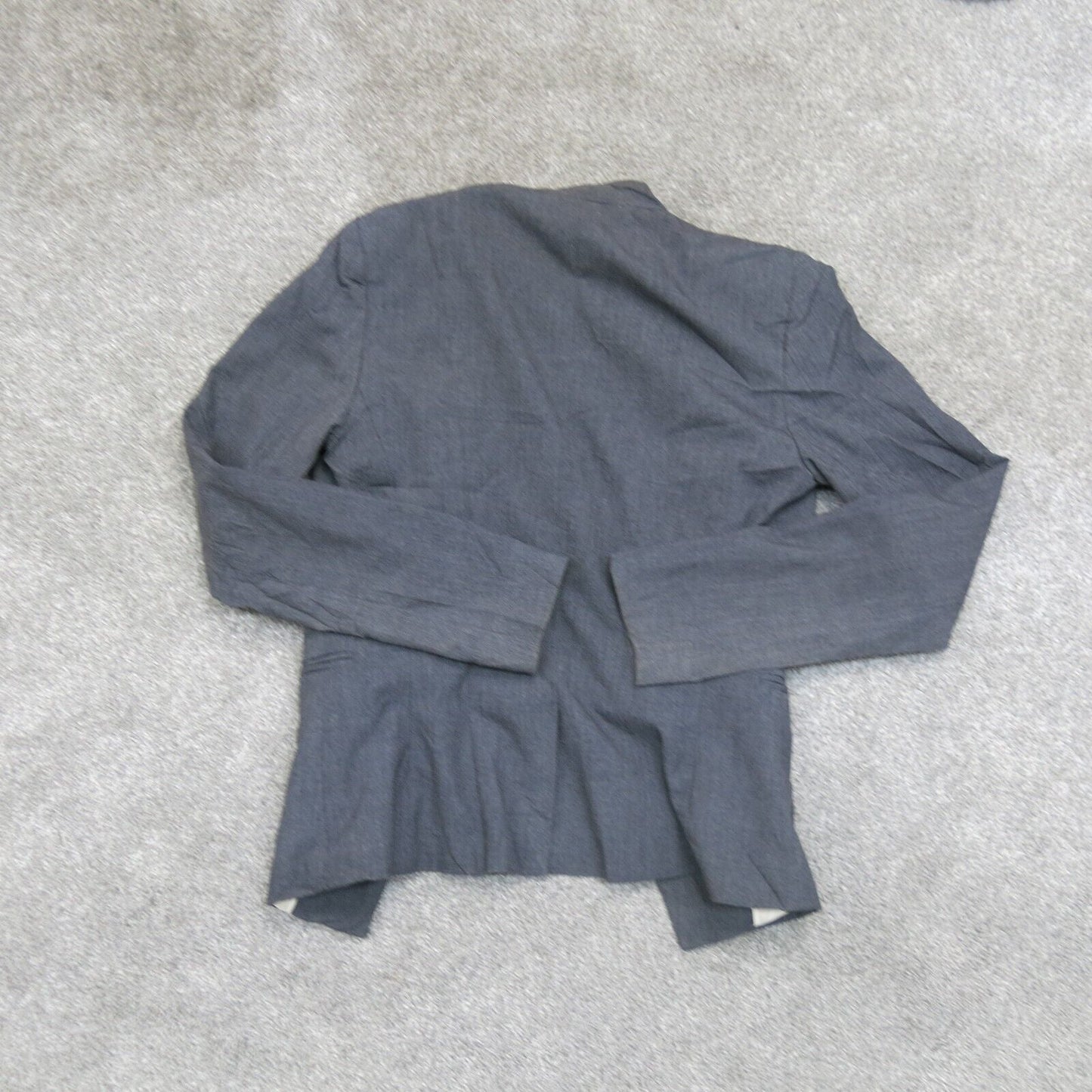 H&M Womens Blazer Coat Single Breasted Long Sleeves Pockets Gray/Black Size US 2