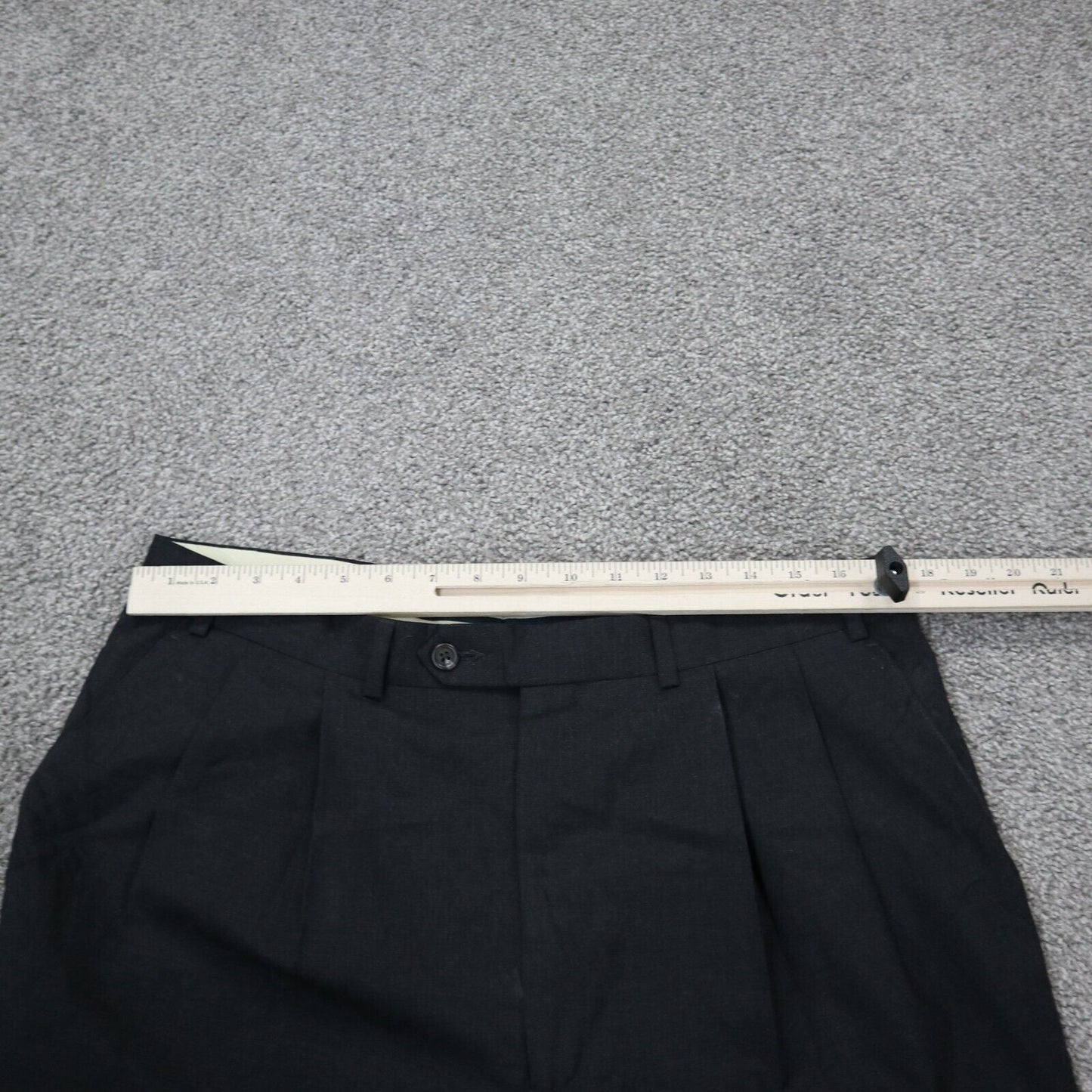Lauren Ralph Lauren Mens Dress Pant Flat Front Mid Rise Stretch Black Size 36/32
