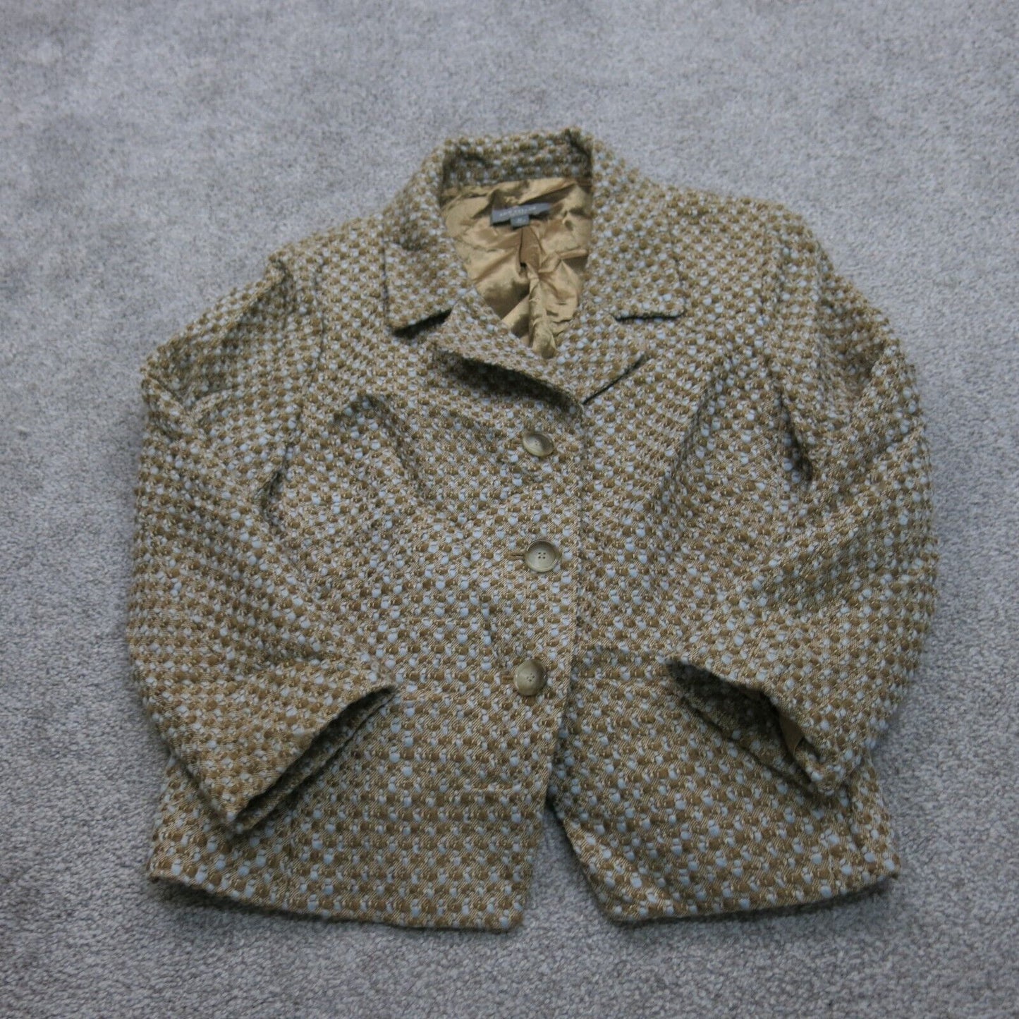 ANN Taylor Womens Blazer Coat Single Breasted Long Sleeves Pockets Gray Size 0P