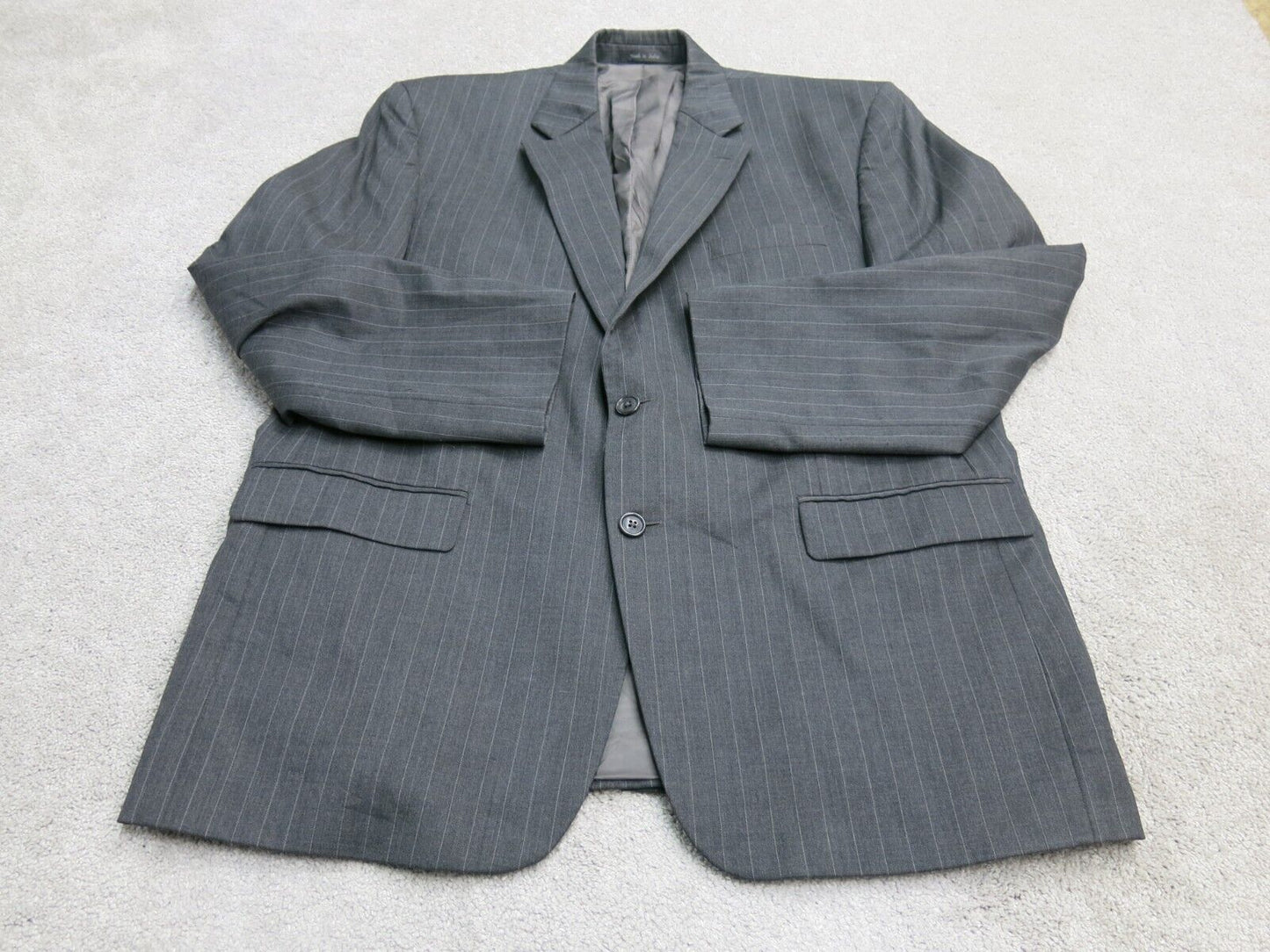 Lauren Ralph Lauren Mens Blazer Coat Single Breasted Long Sleeves Black Size 44R