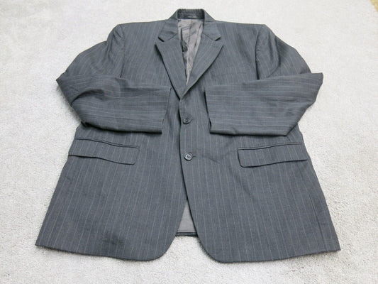Lauren Ralph Lauren Mens Blazer Coat Single Breasted Long Sleeves Black Size 44R