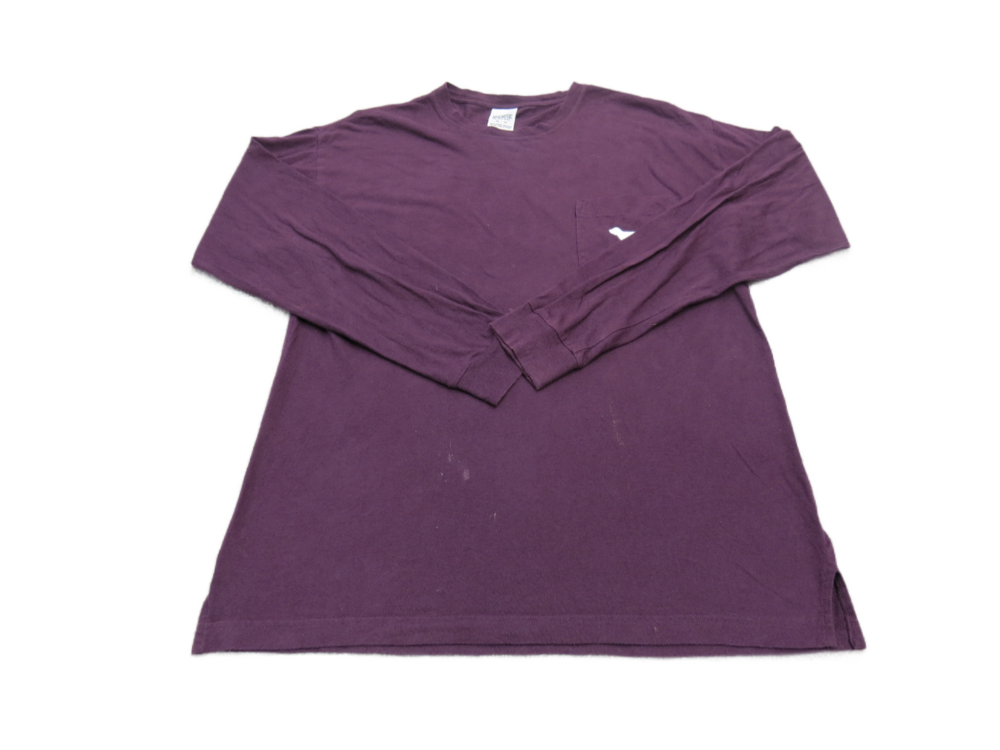 Victoria Secret Women Knitted Top 100% Cotton Crew Neck Pocket Maroon SZ X Small