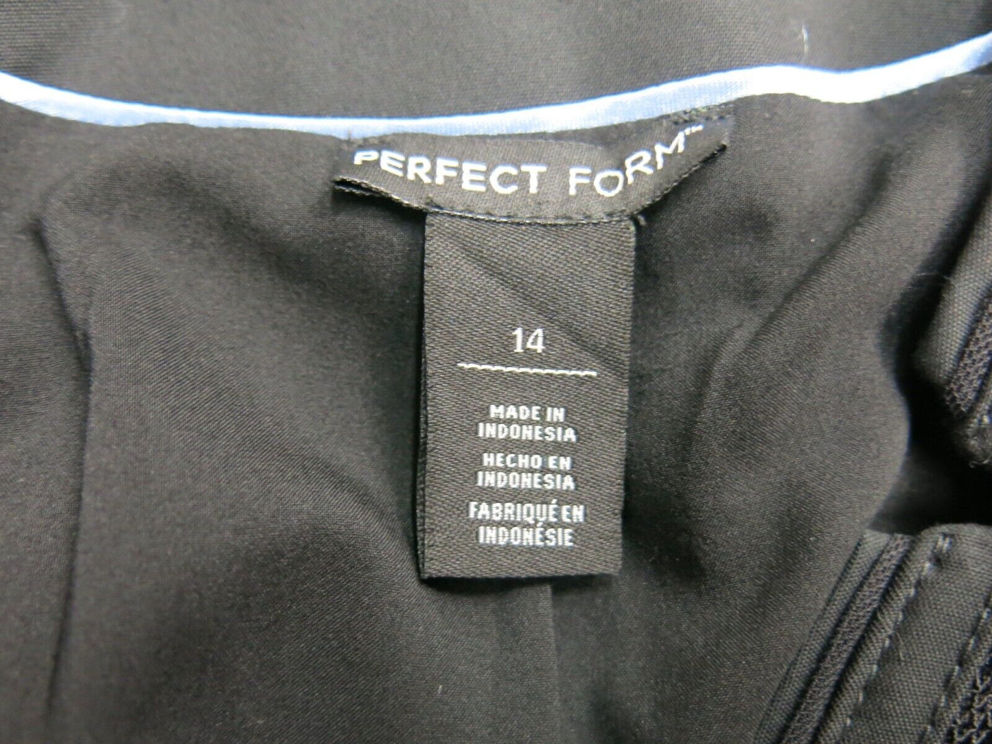 Perfect Form Mens Basic Jacket Full Zip Up Long Sleeves Solid Black Size 14