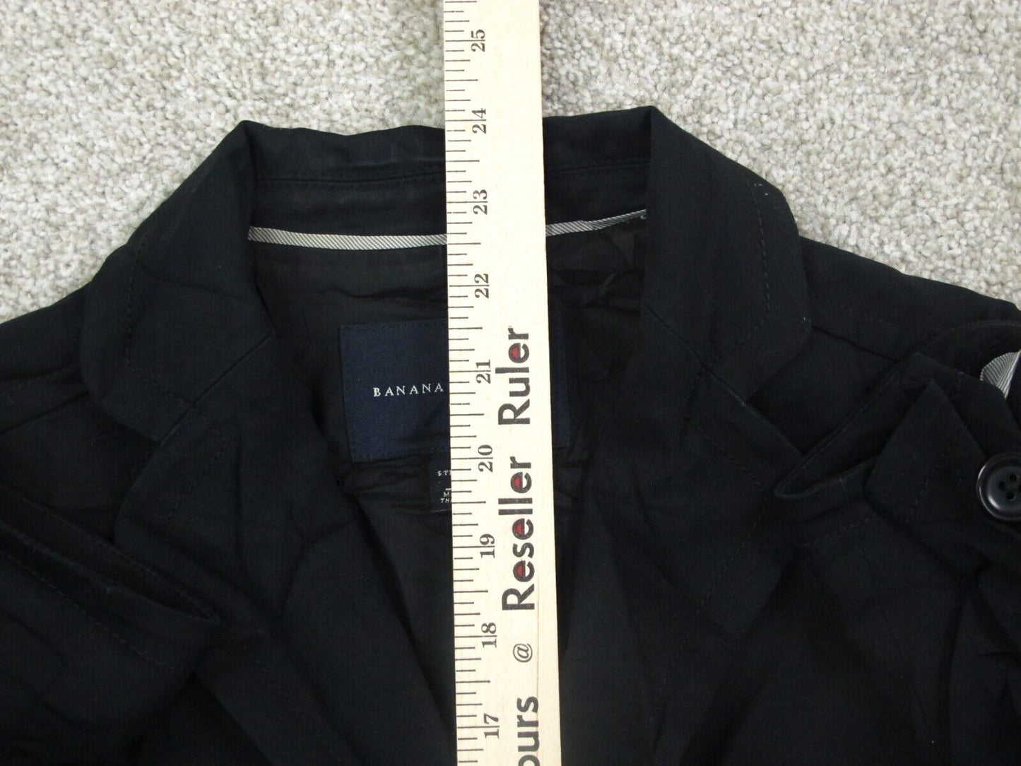Banana Republic Women Blazer Coat Stretch Long Sleeves Front Button Black Size 0