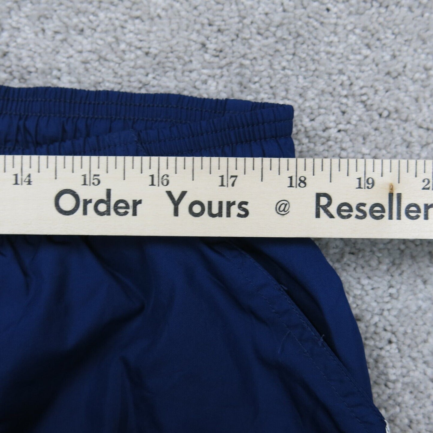 Adidas Mens Track Pants Drawstring Waist Straight Leg High Rise Blue Size W36