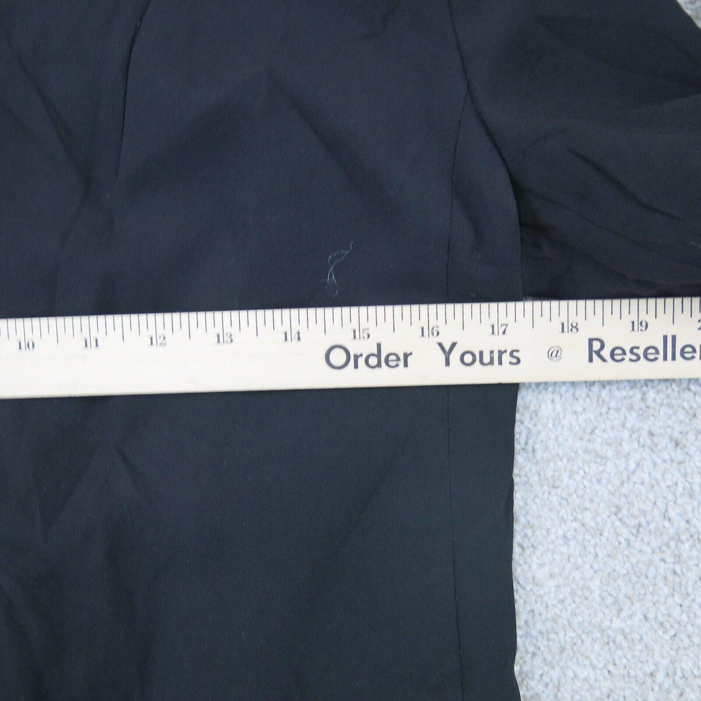 H&M Womens Over Coat Long Sleeves Open Front Pockets Solid Black Size 8