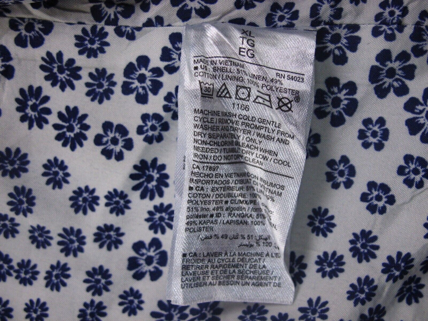 Old Navy Womens Shirt Jacket Front Button Long Sleeves Pockets Blue Size X Large