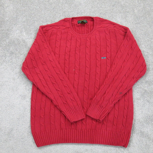 Alexzander Julian Mens Pullover Crew Neck Sweater Long Sleeve Red Size Large
