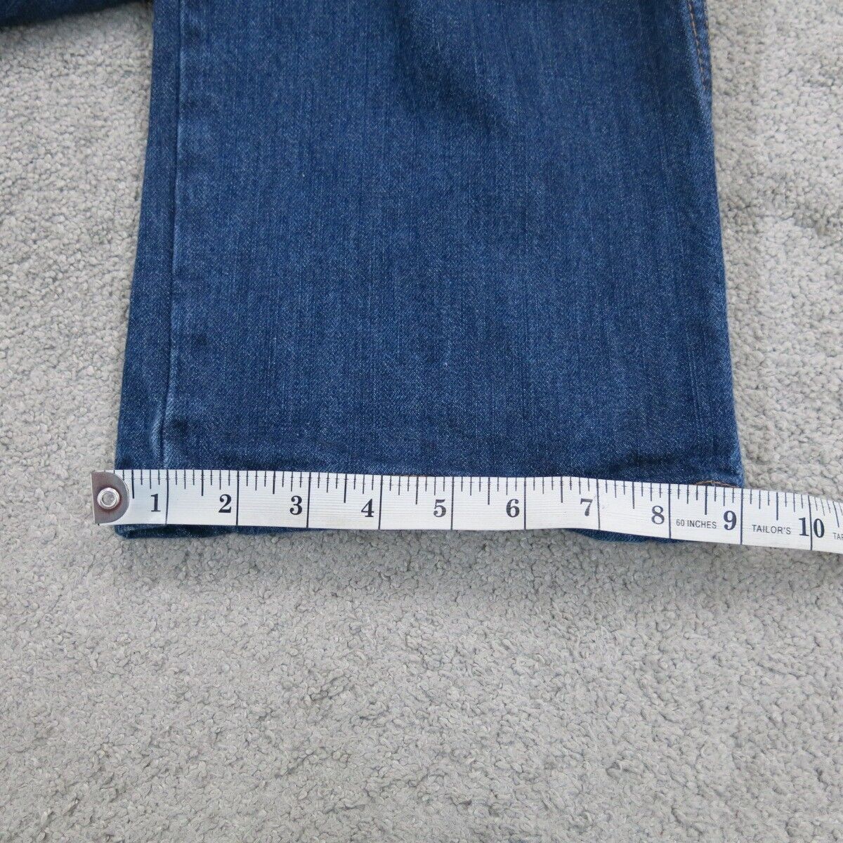Lands Ends Mens Jeans Boyfriend Relaxed Fit Straight Leg Mid Rise Blue Size 40