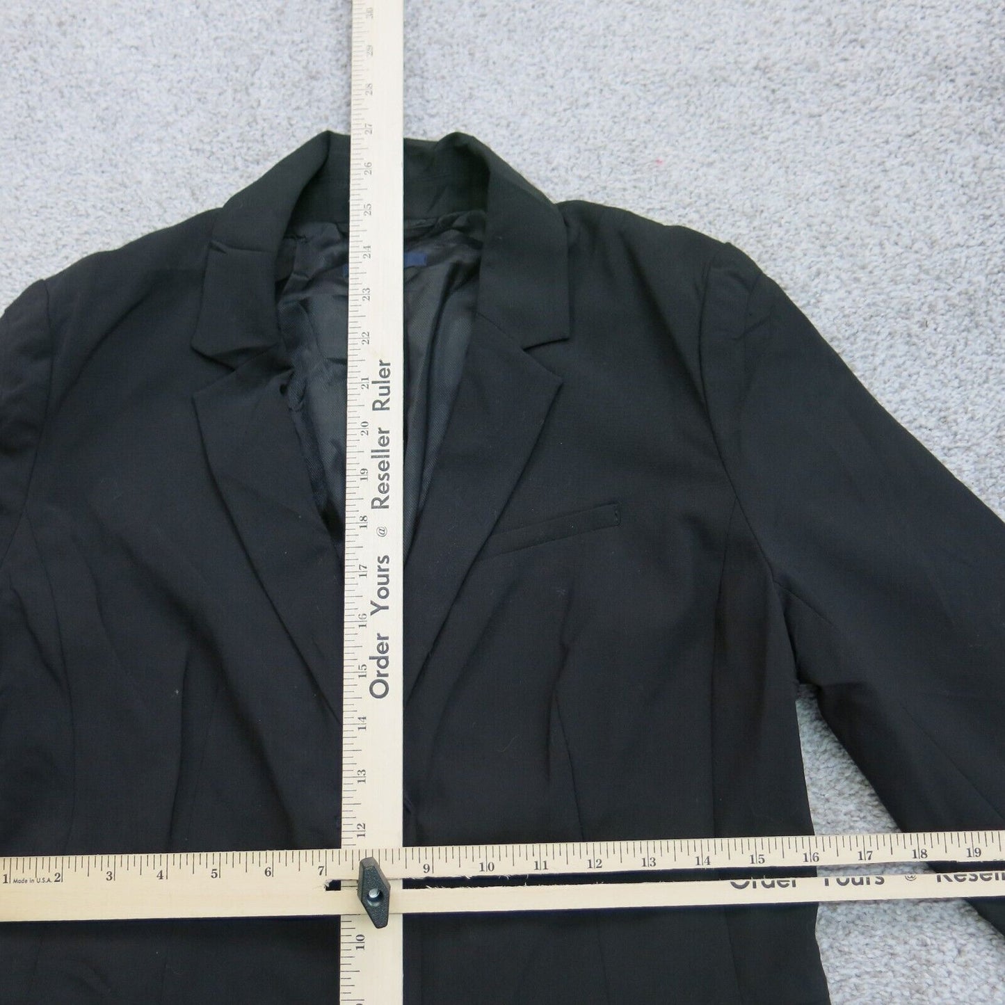 Gap Womens Blazer Coat Single Breasted Long Sleeve Pockets Solid Black Size 4