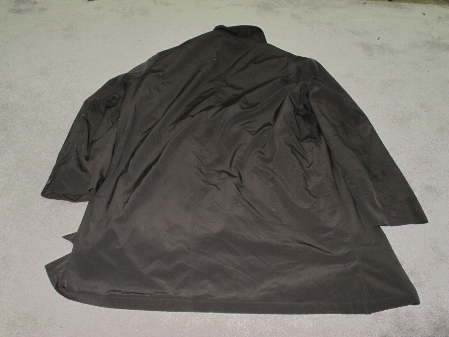Calvin Klein Mens Over Coat Front Button Long Sleeves Mock Neck Black Size 50L