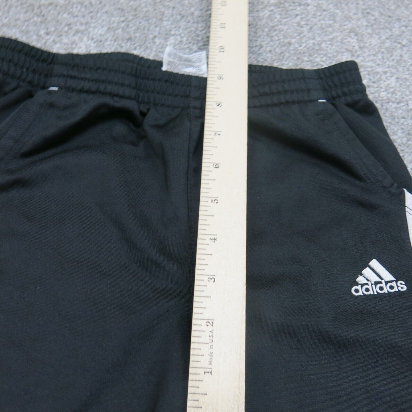 Adidas Pants Womens Size S Black Athletic Activewear Pants 3 White Side Striped